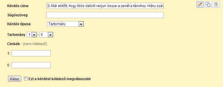 5) Választás listából Ez a típus gyakorlatilag megegyezik a 3)-mas pontban találhatóval.