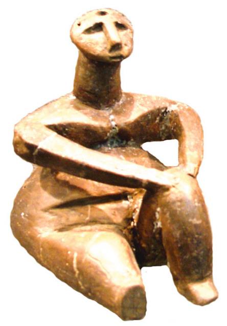 Cernavodai ülő nő 7 Kerámia a neolitikum idején: Kr.e. 4. évezred Bukarest, Történeti Múzeum Jelentős technikai újítás az agyag kiégetésének feltalálása.