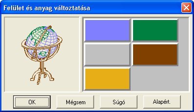 5-20.ábra: Szimbólum színeit állító dialógusdoboz KORLÁT A korlát felviteléhez válasszuk a felső ikon sorban lévő korlát ikont.