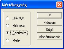 MÉRTÉKEGYSÉG VÁLTOZTATÁSA Az alaprajzon való mérethelyes munkához szükség van a mértékegység meghatározására.