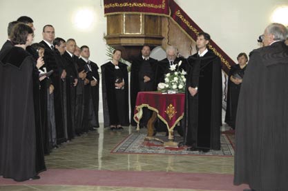 A meghívott vendégeket s az erre a jeles alkalomra egybegyűlteket a gyülekezet gondnoka, Hubay Árpád köszöntötte a 100.
