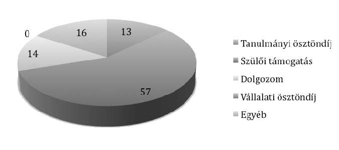 4. ábra Milyen forrásból fedezed kiadásaidat? kérdésre adott válaszok megoszlása Forrás: saját szerkesztés.