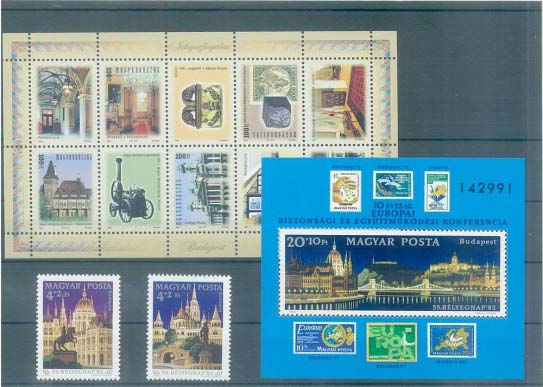 Budapest bélyegem promóciós 5 címlet 2005. Idegenforgalom blokk 2002.