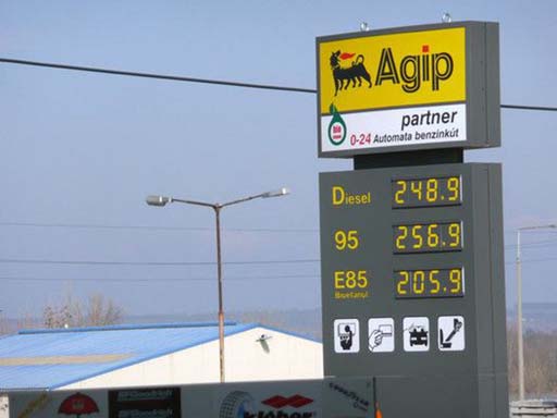 C) Az alábbi képen helyesen tüntették-e fel az árakat az üzemanyagokkal kapcsolatosan? 10. ábra.