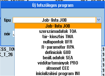 Programokat kezelni 9.4 Könyvtárat/programot/feladatlistát/programlistát létrehozni 6. Adja be a program kívánt nevét és nyomja meg az "OK" softkey-t. A programnév maximum 24 karakter lehet.