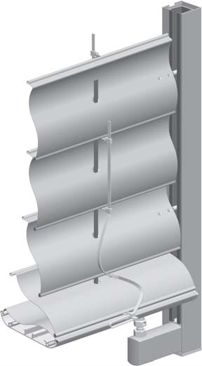 Szélállóság A szélálló raffstore-ok maximális szélállósága 2400 mm készszélességig 22 m/s (79,2 km/h). 2400 mm készszélességt l a maximális szélállóság 8 m/s (64,8 km/h).