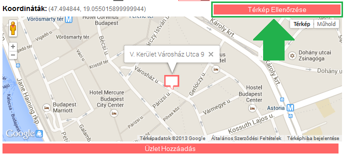 Adatok Megjelenés (-ig): Az adatok naprakészen tartásának érdekében egy üzletet előre 90 napra lehet megjeleníteni az oldalon.
