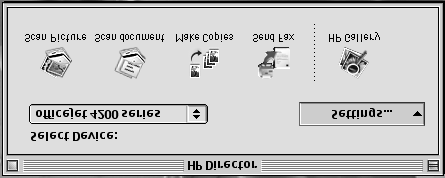 1. fejezet hp officejet áttekintés a hp photo and imaging director (hp fotó és kép irányítója) megnyitása OS 9 rendszerben Macintosh OS 9 rendszerben a HP Director (HP Irányító) automatikusan elindul