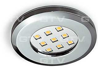 SMD3528, hideg, 200cm ábel miniamp (2 csavar, szalag 3M) LED-es lámpatest (beágyazott / mennyezet) VASCO, 12V DC, 1,7 W, 24 SMD3528, semleges,