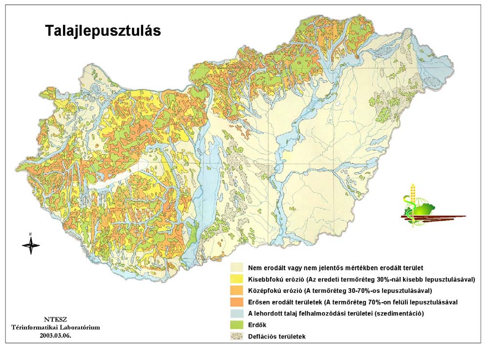 A víz által okozott erózió elleni védekezés alapelvei: a víz lefolyásának gátlása, lassítása a talaj vízbefogadó képességének növelése, talajrészecskék mozgékonyságának csökkentése (hogy a víz