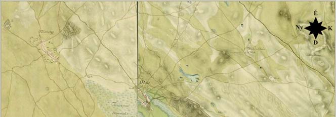 : The distribution of wetlands on the floodplain of the Danube with the northernmost member of the study site of Ócsa Marshland highlighted Mivel a Duna Tisza közén (Kolon-tó, Kecel, Császártöltés,