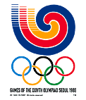 ábra: A szöuli olimpia jele A szöuli olimpia szimbólumának választott ősi jel egy hármas spirálist ábrázol. A koreaiak szerint az anyag születését örökíti meg.