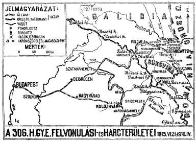 276 vásárhely, Apahida, Dés, Szatmárnémeti, Máramarossziget és a Tatár szoroson át Kólóméba szállították, ahol az orosz puskák helyett saját puskákat kaptunk. Az orosz géppuskák azonban megmaradtak.