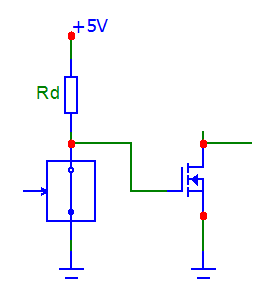 Digitális elektronika Térvezérlésű tranzisztor (Field Effect Transistor) MOSFET (Metall Oxid Semiconductor FET) NMOS logika Az alap inverterben cseréljük le a bipoláris tranzisztort Az alaplemezt
