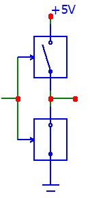 Digitális elektronika Térvezérlésű tranzisztor (Field Effect Transistor) CMOS logika Az előzőekhez képest teljesen új megközelítés kell Ellenütemű vezérlés (Complementary MOS) Nyitó és záró kapcsoló