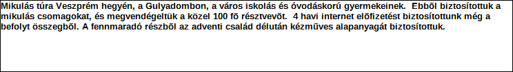 Támogatási program elnevezése: Támogató megnevezése: központi költségvetés Támogatás forrása: önkormányzati költségvetés nemzetközi forrás más gazdálkodó Támogatás időtartama: Támogatási összeg: -