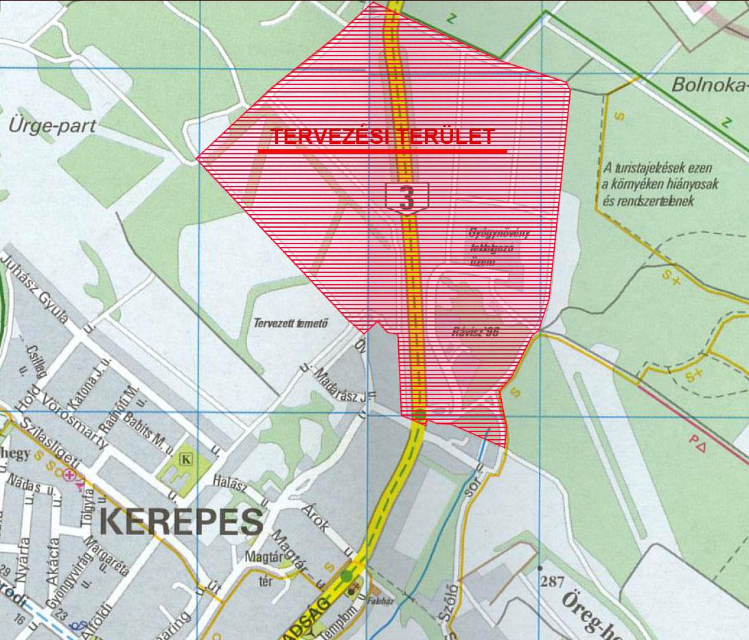 gazdasági területein belül mozog, további beépítésre nem szánt területek beépítésre szánt területté nyilvánítása nem célja.