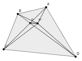 Megoldás: tükrözzük a B pontot a (d) egyenesre, és legyen B a B pont szimmetrikusa. Az AB egyenes a (d) egyenest P pontban metszi.