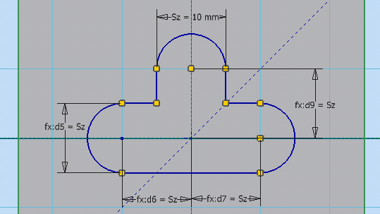 9) Lépjen ki a vázlat üzemmódból (Finish Sketch), térjen át izometrikus nézetbe, Model