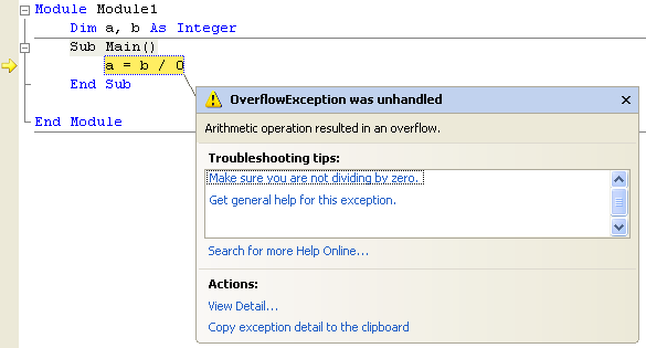 A forráskód javítása előtt a Debug/Stop Debugging (, Ctrl+Alt+Break) paranccsal lépjünk ki ebből az úgynevezett nyomkövető-hibakereső üzemmódból!