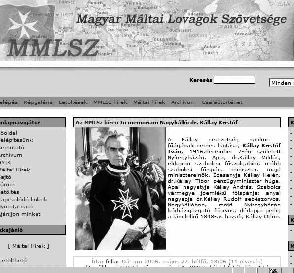 Tartalom M ÁLTAI H ÍREK 2006. június Tartalom Elnöki levél 3 Naptár mi történt, mi várható? 4 6 Máltai Élet Informatika Oktatás Kárpátalján 7 Elnöki gondolatok Húsvéti hitre jutottunk tanúskodunk!