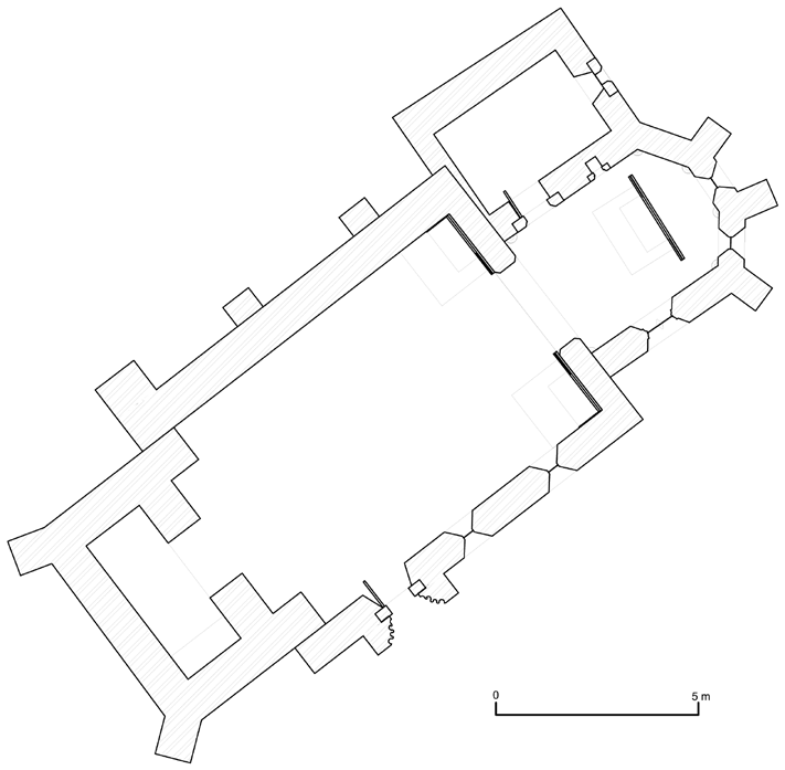 10. kép: A Solt, tételhegyi templom alaprajza, 14 16. sz. Fig.