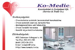 felülvizsgálata a 47/1999. sz. EüM rendelet alapján. Medical Service 95 Bt. Debrecen, Nagyerdei krt. 98. www.medicalservice.hu Tel.