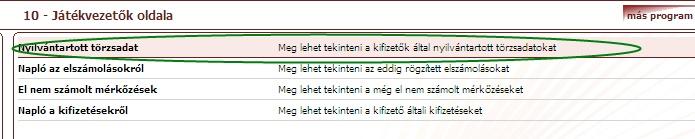 Kattints a Nyilvántartott törzsadat menüpontra. Ezután megjelenik az adatlapod, amit ki is tudsz nyomtatni.