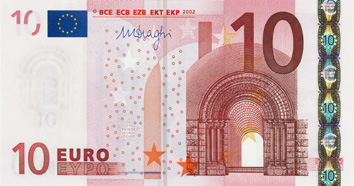 AZ ÚJ EURÓS BANKJEGY Az Európé-sorozat új biztonsági elemei könnyen megtalálhatók a bankjegyeken.