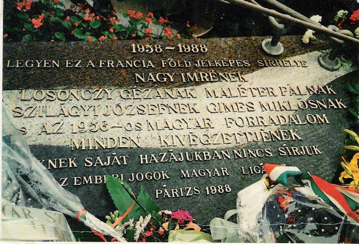 70 Helye: Párizs, Père Lachaise temető Alkotója: ifj. Rajk László, Nagy Ernő Avatás ideje: 1988. június 16.