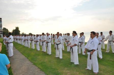 tisztelgés volt, halálának 20. évfordulóján. Az edzés levezetésére a Karate Világszövetség elnökét, a japán Kenji Midorit kértük fel, aki szívesen vállalta a feladatot.