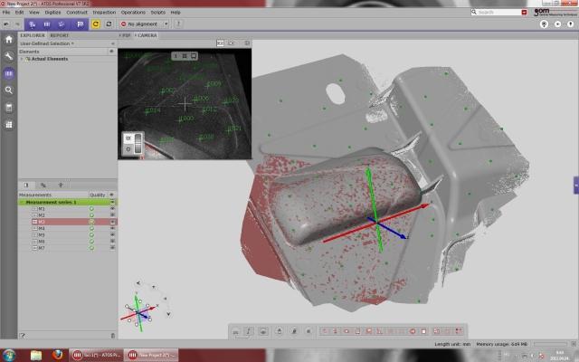 A 3D modell kész a mérésre és a reverse engineering-re Eredmény Az összes méret