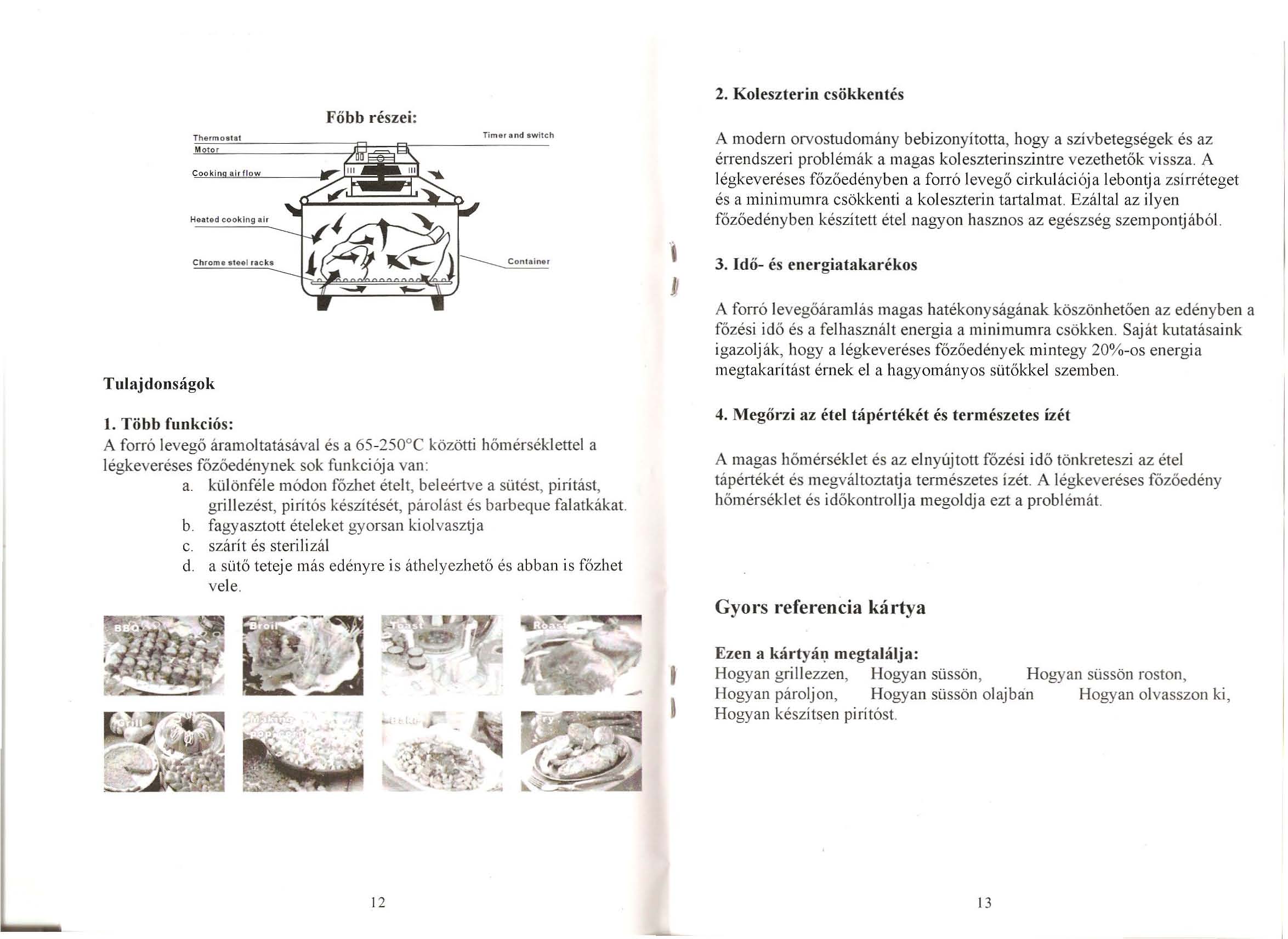 The.moalll Moto. Cooking air flow Heated cooking air Fobb reszei: Time. lind,wilch 2.