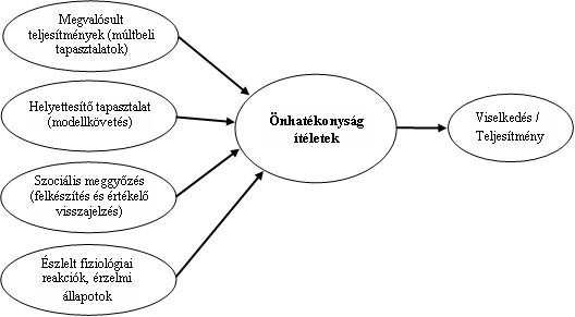 Az önhatékonyság egyén vélekedését vagy megítélését jelenti, hogy egy cél elérése érdekében mennyire lesz képes cselekvését szervezni és kivitelezni, a feladat nehézsége szerinti