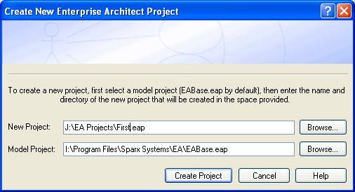 A másolandó projekt (minta, sablon) a modell projekt (Model Project). A ké pernyő felé píté se Az Enterprise Architect ké pernyő je a következő fő ré szekbő l áll (lásd ábra): Fő menü (Main menu).