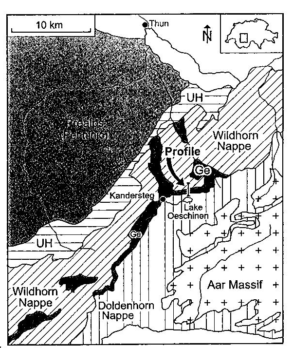 - 30 M éve érte el. A Kandersteg terület tektonometamorf története nagyon hasonló a Glarus Alpokéhoz (Hunziker és társai, 1986).