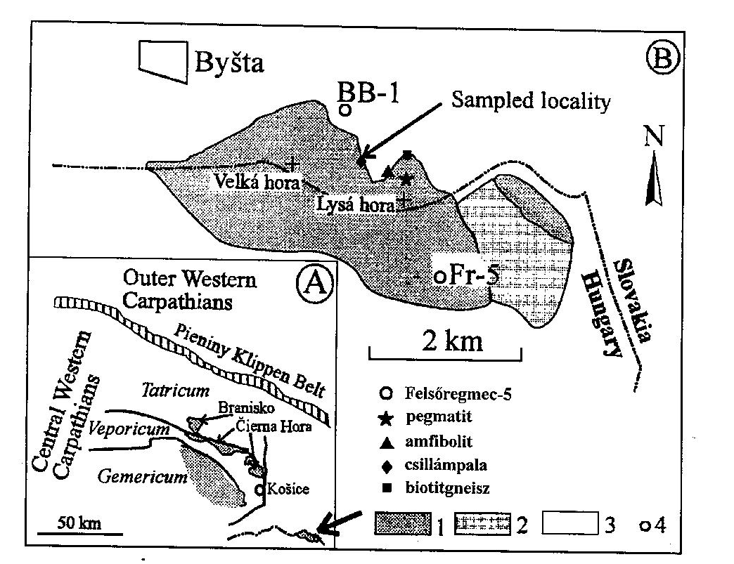 4.2. A Zempléni-szigethegység 4.2.1. Földtani-kőzettani viszonyok, a kutatás előzményei. A Zempléni-szigethegység a magyar-szlovák határon található, a Tokaji-hegységtől keletre (4.2.1. ábra).