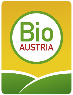 felhasználható összetevőket, adalékanyagokat és technológiai segédanyagokat Alnatura kenőmájas Osztrák biogazdálkodók ernyőszervezete Bio Austria logó Elsősorban kisgazdaságok által előállított