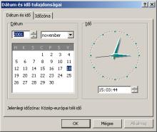 Nem csak a dátum és az idő megadására van lehetőségünk, de megadhatjuk azt is, hogy melyik időzónában használjuk gépünket, illetve automatikusan áttérünk-e a téli/nyári időszámításra.