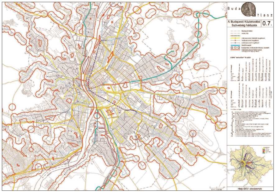 57 11. ábra A belváros közforgalmú közlekedési járatai, hálózati lefedettségük (Forrás: Budapest Közlekedési Rendszerének Fejlesztési Terve 3 ) 4.1.5 Budapesti utazások jellemzői Összességében mint ahogy az a BKRFT-ben is megállapításra került3 Budapest lakossága a 2004.