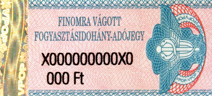 Finomra vágott fogyasztásidohány-adójegy 2003.