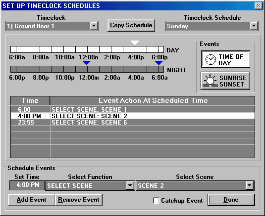 Időzítések programozása a GRAFIK6000 SET UP program segítségével 1. Zárjuk be az Operate programot. 2.