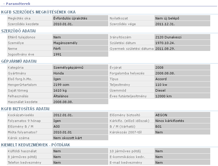 24 5.2.4 A tarifálási paraméterek összefoglalása 36.