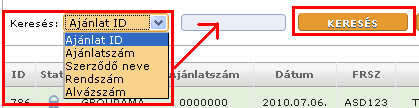 77 12 Szerződéseim menüpont A rendszerbe történő belépést követően, a képernyő középső részén megjelenő Szerződéseim menüpont alatt az adott felhasználó elmentett tarifálásai és ajánlatai láthatóak.