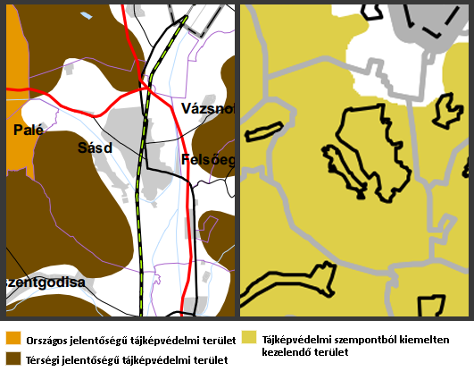 67 1.12-3. ábra: Részlet a BMTrT Országos és térségi jelentőségű tájképvédelmi terület (3.4.