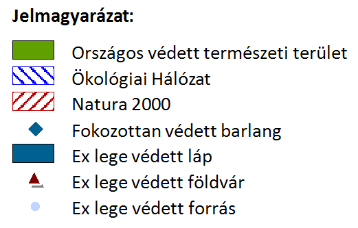 Magterület övezete: 2840 ha; ökológiai folyosó övezete: 3088 ha; pufferterület övezete: 970 ha.