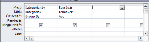 166 Adatbáziskezelés A lekérdezésekben összesítéseket is megadhatunk az SQL nyelv oszlopfüggvényei segítségével.