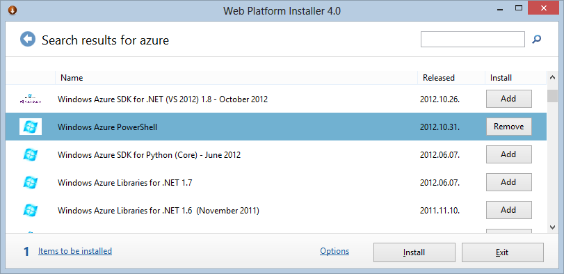 8. IaaS Üzemeltetés 32-bites operációs rendszeren: Import-Module "C:\Program Files\Microsoft SDKs\Windows Azure\PowerShell\Azure\Azure.