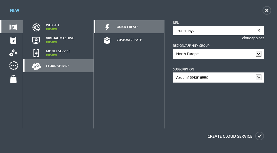 9. PaaS Felhőszolgáltatások 9-14 ábra: A Cloud Services kategória az Azure portálon Lehetséges, hogy a Cloud Services alatt már találsz bejegyzéseket akkor is, ha korábban még egyáltalán nem