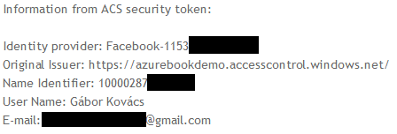 12. PaaS Építőkocka-szolgáltatások string username = ClaimHelper.GetCurrentUserClaim(ClaimTypes.Name) == null? "" : ClaimHelper.GetCurrentUserClaim(ClaimTypes.Name).Value; string email = ClaimHelper.